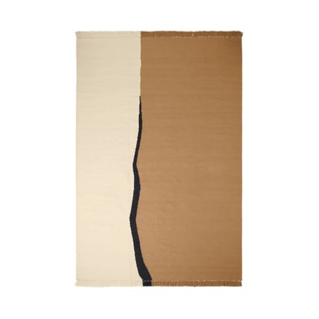 Tapis Soil tissu beige / Kelim tissé main - 200 x 300 cm - Ferm Living