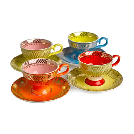 Set de 4 tasses à espresso + soucoupes Grandma - Pols Potten