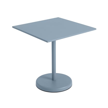 Tavolo quadrato Linear Café metallo blu / 70 x 70 cm - Acciaio - Muuto