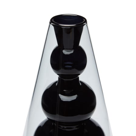Vaso Bump Cone vetro nero / Ø 15 x H 22 cm - Vetro soffiato - Tom Dixon