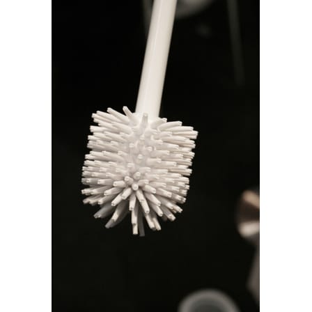 WC Bürste Birillo plastikmaterial weiß metall - Alessi