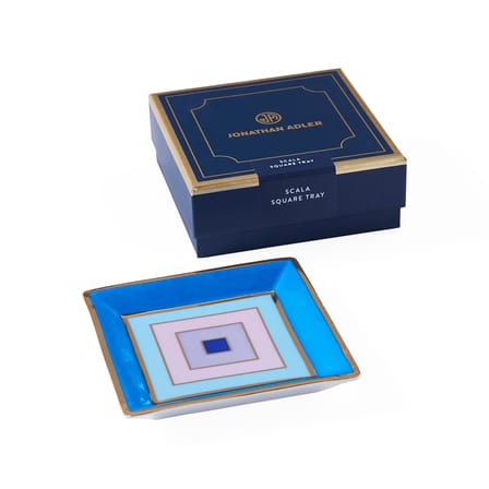 Coupelle Scala céramique bleu violet / Vide-poche - 11,4 x 11,4 cm - Jonathan Adler