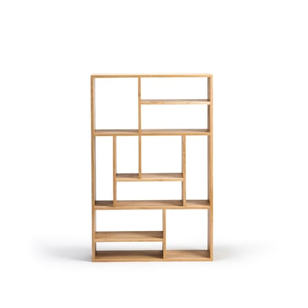 Bibliothèque M Small bois naturel / Chêne massif - L 90 x H 139 cm - Ethnicraft