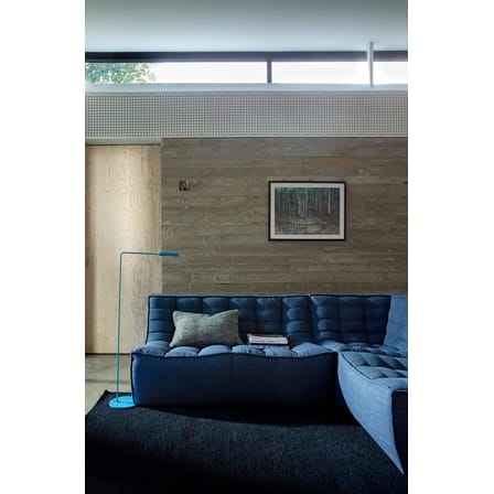 Canapé droit N701 tissu bleu / 3 places - L 210 cm - Ethnicraft