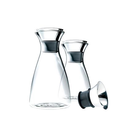 Carafe Stoppe-goutte métal verre transparent 1 L / Forme évasée - Sans fourreau - Eva Trio