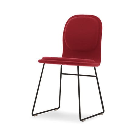 Chaise rembourrée Hi pad tissu rouge / Jasper Morrison, 1999 - Cappellini