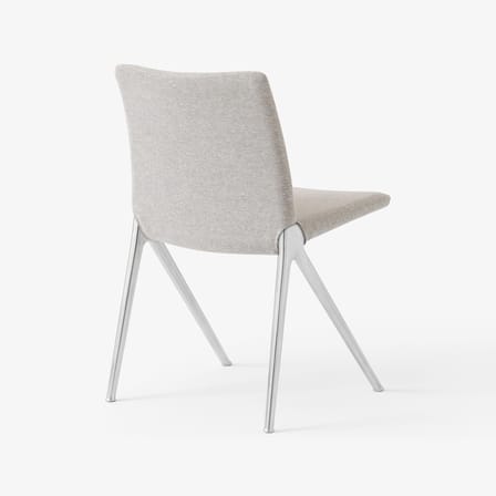 Chaise rembourrée Kape IF7 tissu gris - &tradition