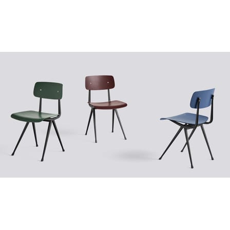 Chaise Result bois rouge / Réédition 1958 - Hay
