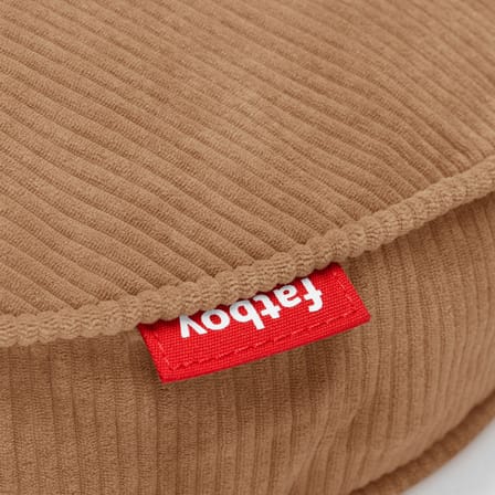 Coussin Pill Cord tissu marron / Ø 40 cm - 100% recyclé / Velours côtelé - Fatboy