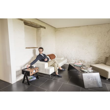 Enceinte Bluetooth Cube noir bois naturel / Thruster 2.1 - La Boîte Concept