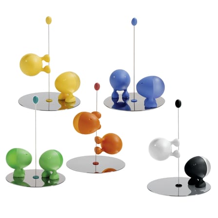 Ensemble salière et poivrière Lilliput plastique noir blanc - Alessi
