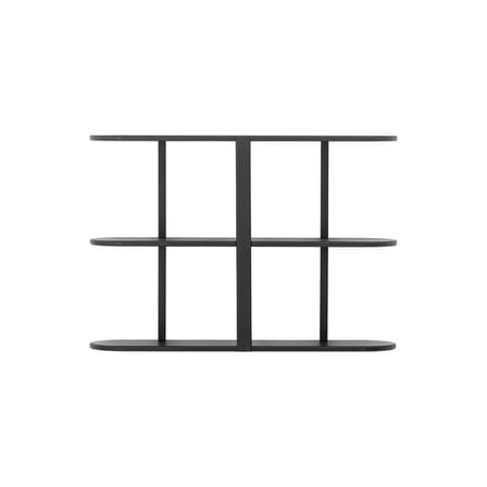 Etagère murale Vicente bois noir / L 80 x H 55,5 cm - A suspendre ou poser - Bloomingville