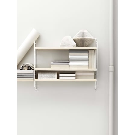 EUGAD Mensola A Muro Set Da 2, 100cm, Mensole Librerie Da Parete Scaffale MDF Stile Rétro Ripiano Portaoggetti, Quercia, 0041QJ-2
