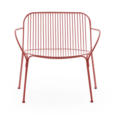Fauteuil bas HiRay métal rouge - Kartell