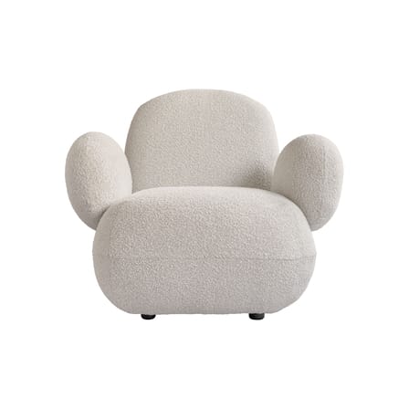 Fauteuil rembourré Toe Flat tissu blanc / Avec accoudoirs - 101 COPENHAGEN