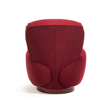 Fauteuil pivotant Yori-Kiri tissu rouge / Dossier inclinable - Zanotta