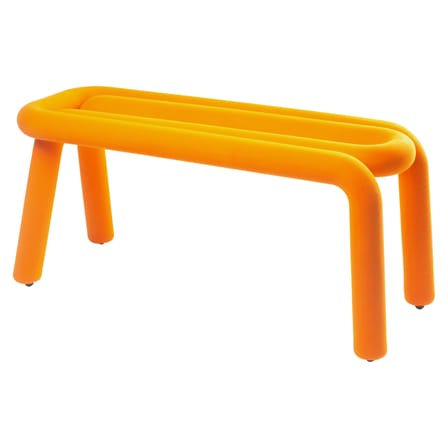 Gepolsterte Bank Bold textil orange / Stoff – L 100 cm - Moustache