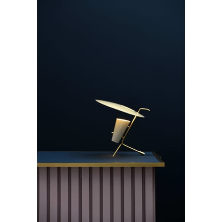 Lampe de table G24 métal beige / Réédition 1953, Pierre Guariche - H42 cm - SAMMODE STUDIO