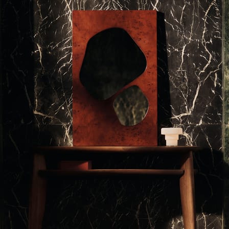 Miroir mural Folia Medium bois marron / L 50 x H 82 cm - Ferm Living