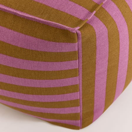 Pouf Otto tessuto rosa / Poggiapiedi - 55 x 55 cm - NOBODINOZ
