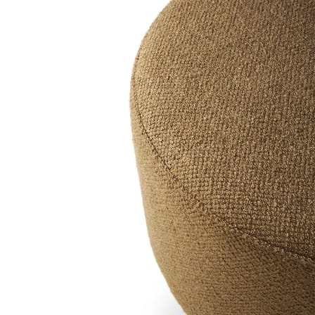 Pouf Barrow tissu jaune / Ø 60 cm - Ethnicraft