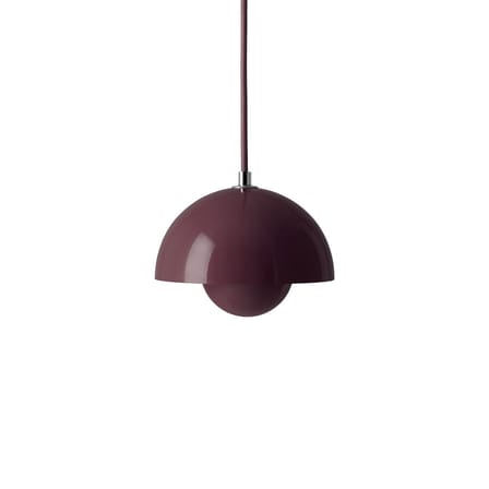 Suspension Flowerpot VP10 métal violet / Ø16 cm - By Verner Panton, 1969 - &tradition