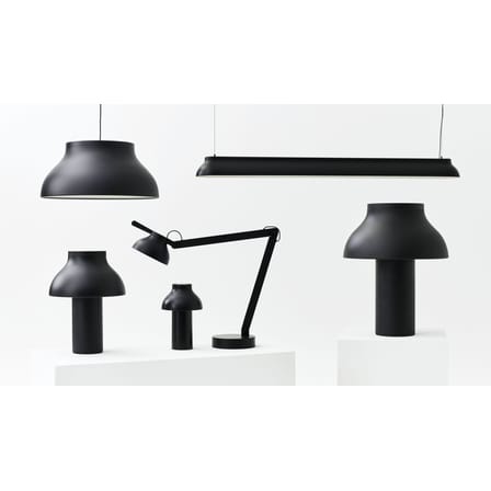 Suspension PC Linear métal noir / LED - L 120 cm - Hay