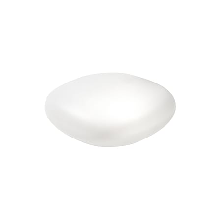 Table basse Chubby Low plastique blanc / Pouf - 85 x 75 x H 30 cm - Slide