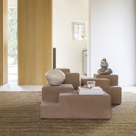 Table basse Matrix / 72 x 72  cm x H 29 cm - Béton - Mogg