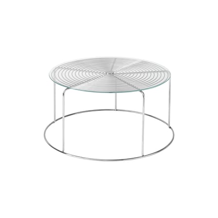 Table basse Wire VP17 métal / Ø 74 cm - Avec plateau verre - &tradition