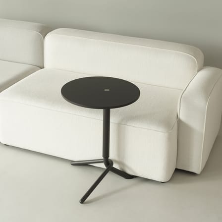Table d'appoint Lift bois marron / Hauteur réglable 56,5 à 74 cm - Normann Copenhagen