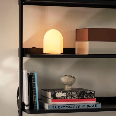 Parade LED Table lamp glass white / H 16 cm - Glass - Hay