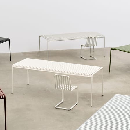 Table rectangulaire Palissade métal gris / 220 x 90 cm - Hay