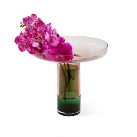 Vase Formy Disk verre rose / Ø 40 x H 36 cm - POLSPOTTEN