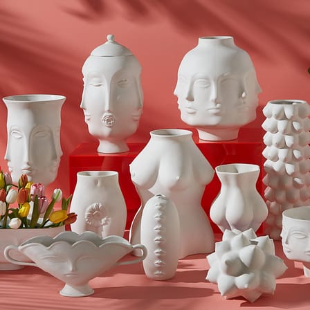 Vase Luciana céramique blanc - Jonathan Adler
