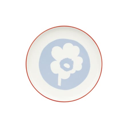 Assiette à dessert Unikko Lautanen céramique bleu / Ø 20 cm - Marimekko