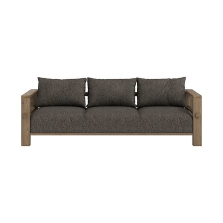 Schlafcouch Bare textil holz braun / Einzelbett - L 225 cm - KARUP