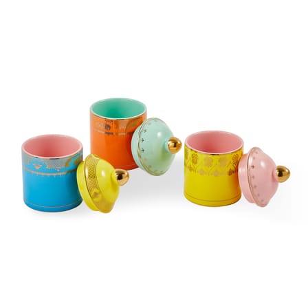 Boîte Grandpa Small céramique jaune / Ø x H 14 cm - Pols Potten