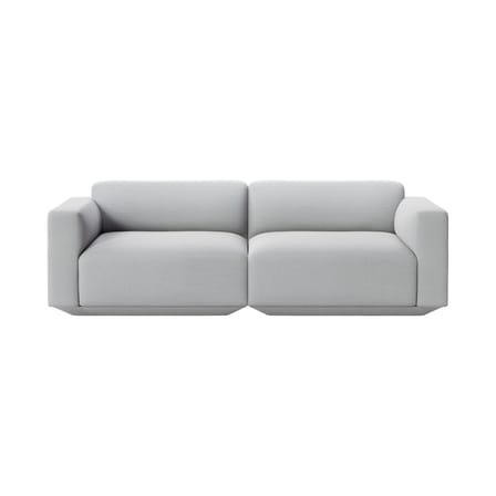 Canapé droit Develius A tissu gris / 3 places - L 220 cm - &tradition