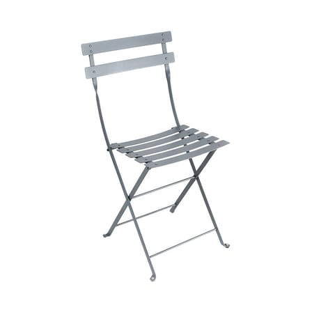 Chaise pliante Bistro métal gris  / Seconde vie - Fermob