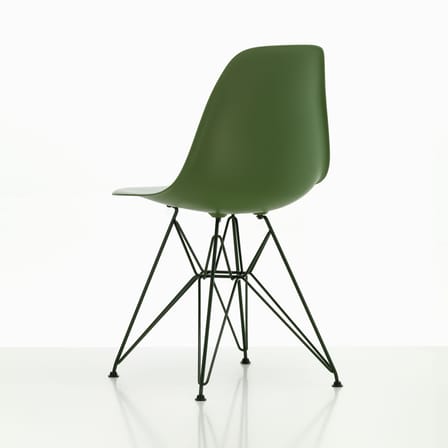 Chaise RE DSR Colours - Eames Plastic Side Chair plastique vert / (1950) - Pieds colorés / Recyclé - Vitra