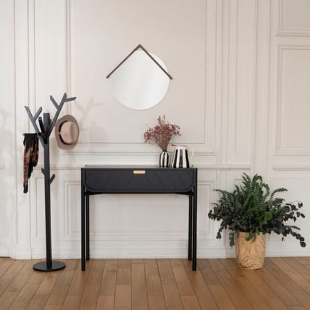 Console Marius bois noir / Avec tiroir - L 100 cm - Hartô