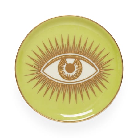 Set de 4 dessous de verre Le wink céramique / Porcelaine & or - Jonathan Adler