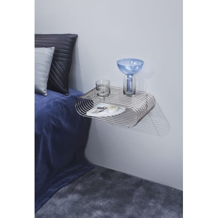 Étagère Curva gris argent métal / L 40 cm - AYTM