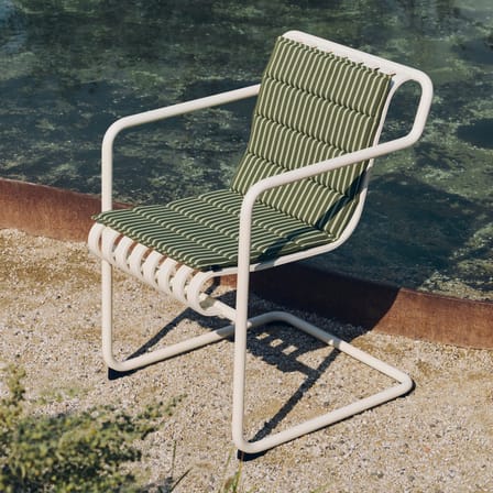 Fauteuil de repas Palissade Cantilever métal blanc / Large - Hay
