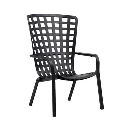 Fauteuil empilable Folio noir / Dossier multiposition - NARDI