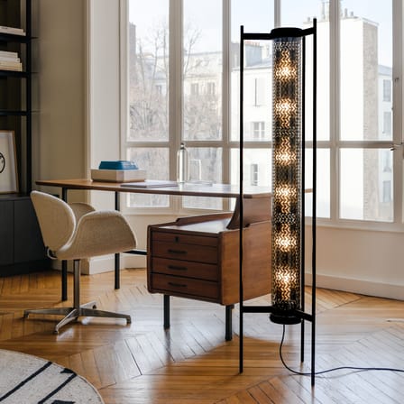 Lampadaire Monceau métal noir / H 154,5 cm - SAMMODE STUDIO