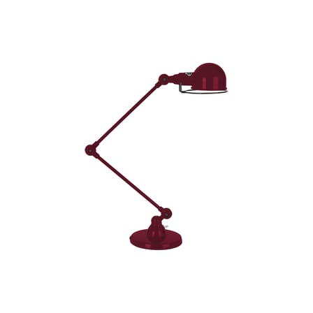 Lampe de table Signal SI333 métal violet / 2 bras - H 60 cm - Design 1950 - Jieldé