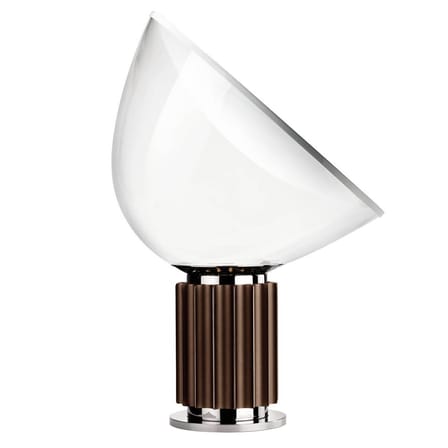 Lampe de table Taccia LED verre marron / H 64,5 cm - Castiglioni, 1962 - Flos