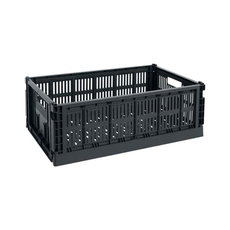Panier Colour Crate plastique gris Large / 34,5 x 53 cm - Recyclé - Hay